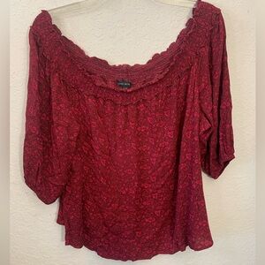 Lane Bryant Red Blouse